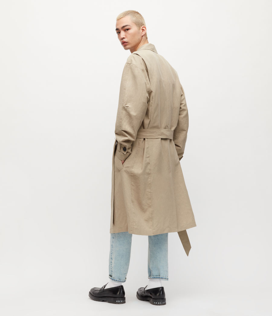 mens linen trench coat