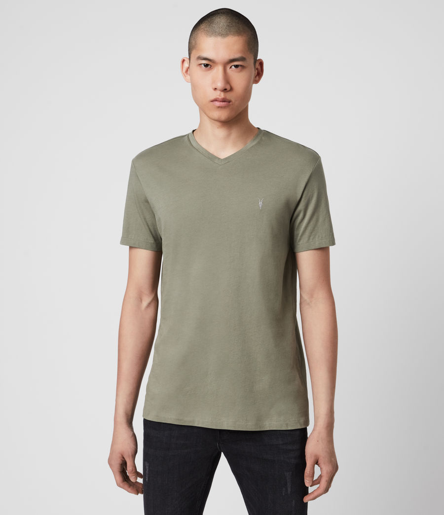 ALLSAINTS UK: Mens Tonic V-Neck T-Shirt (haze_blue)