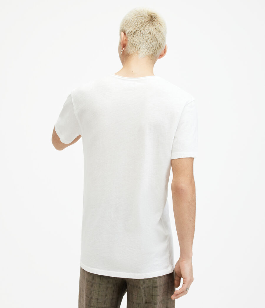 Mens Figure Crew Neck Raw Edge T-Shirt (optic_white) - Image 4
