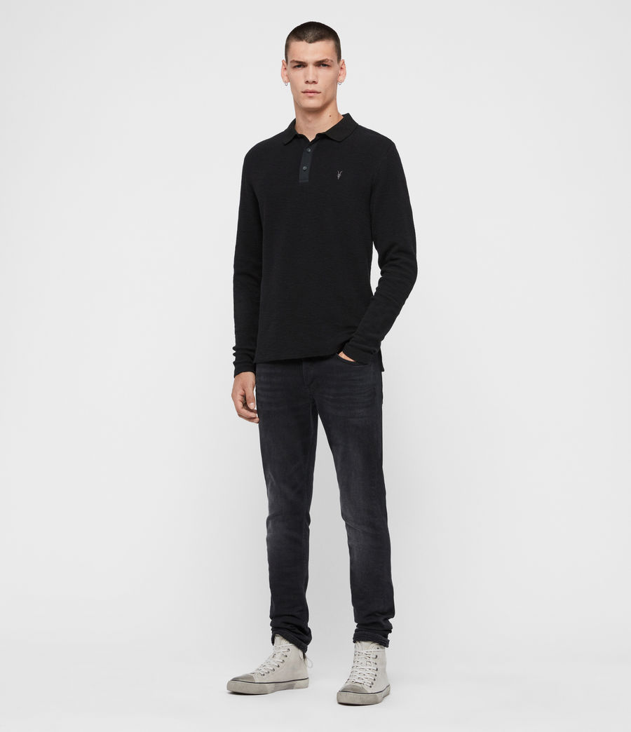 all saints men's long sleeve polo