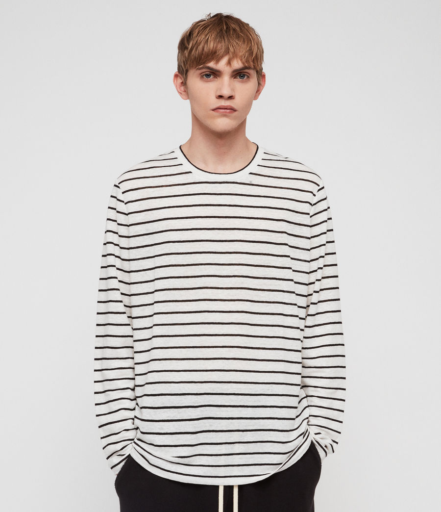 all saints striped sweatshirt