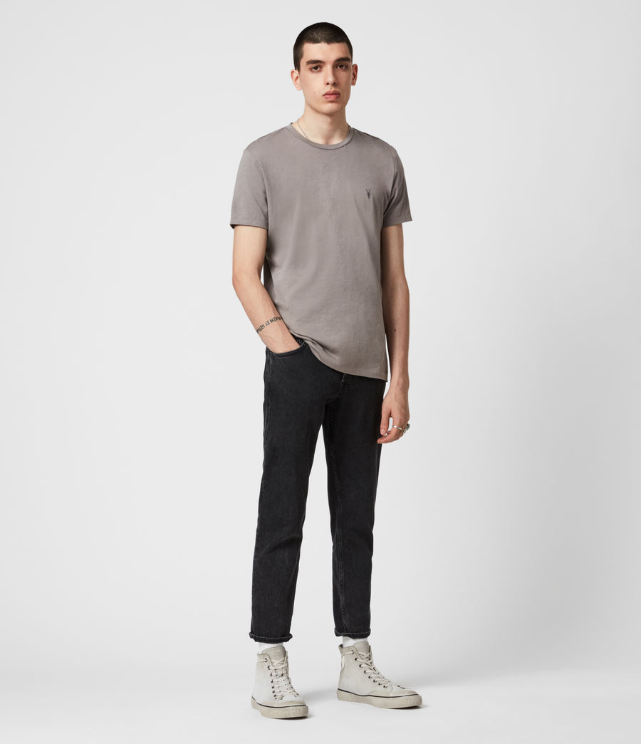 ALLSAINTS UK: Mens Tonic Crew T-Shirt 3 Pack (optic_black_grey)