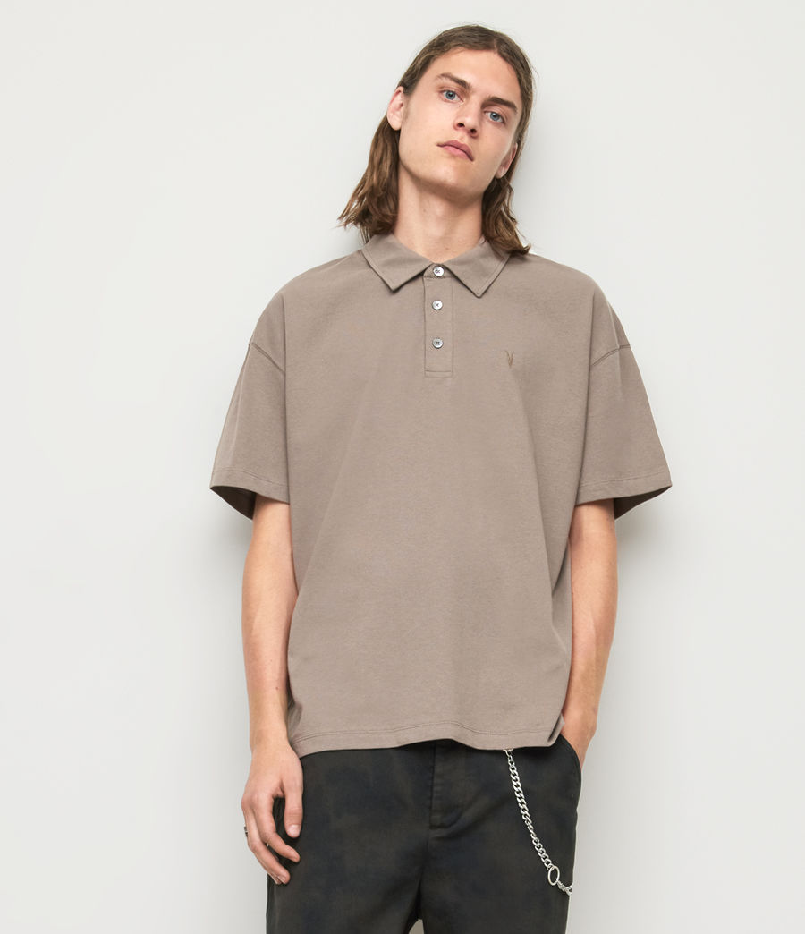 Herren Lex Short Sleeve Polo Shirt (flint_grey) - Image 1