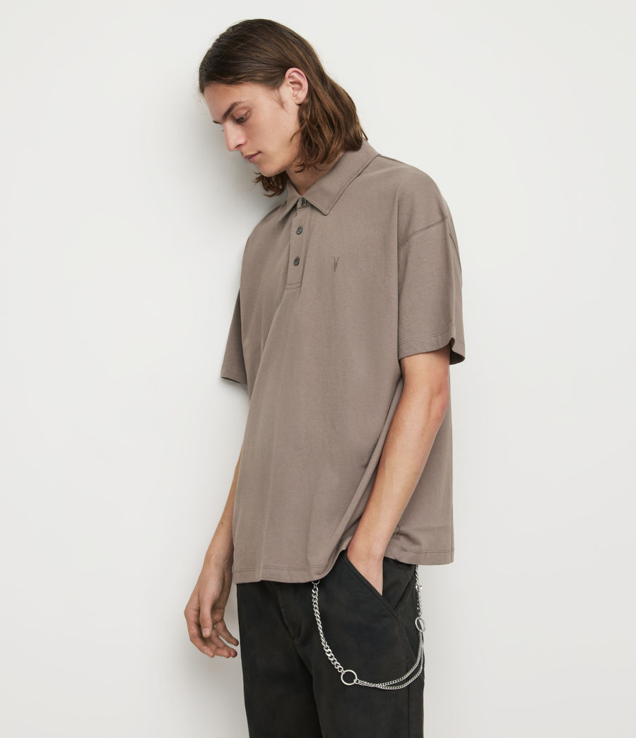 Herren Lex Short Sleeve Polo Shirt (flint_grey) - Image 3