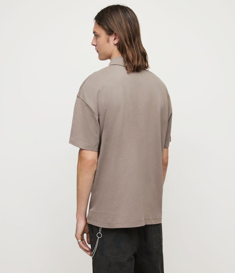 Herren Lex Short Sleeve Polo Shirt (flint_grey) - Image 5