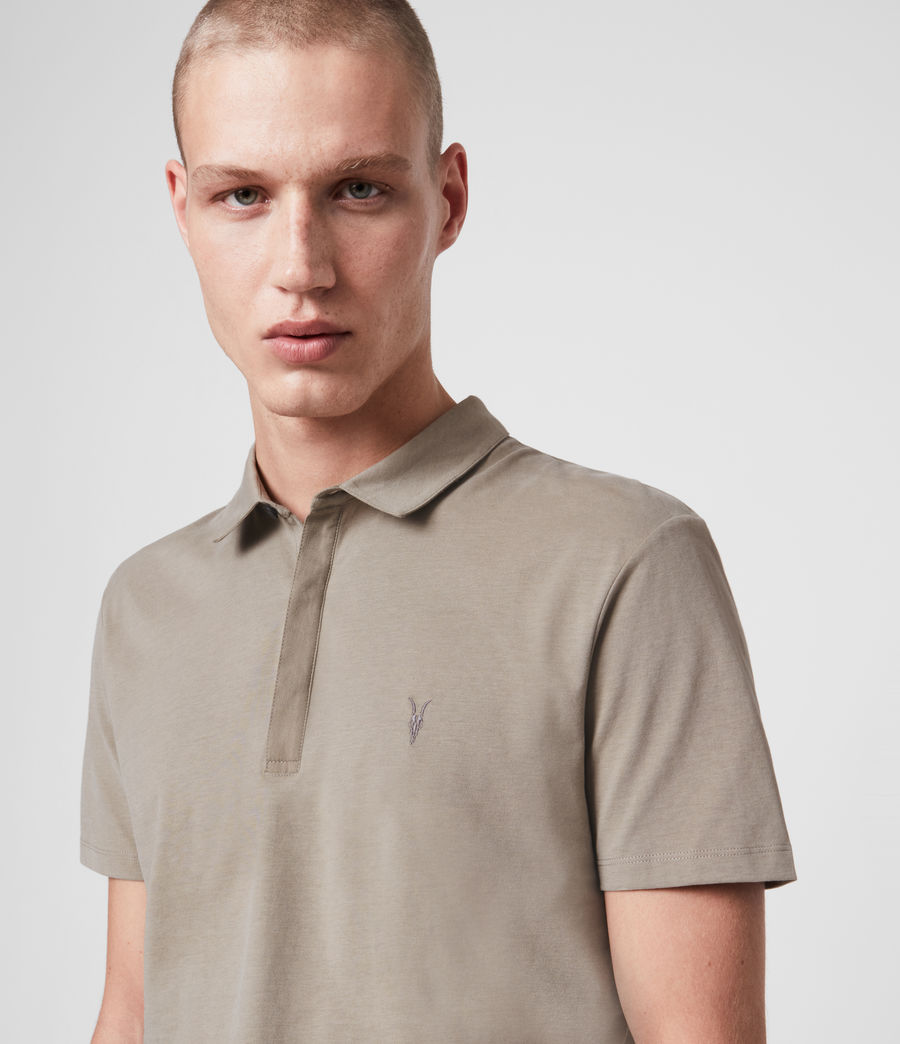 ALLSAINTS UK: Mens Brace Short Sleeve Polo Shirt (jet_black)