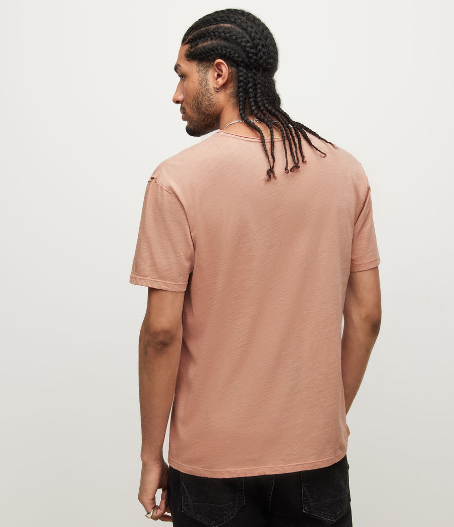 Mens Figure Crew T-Shirt (washed_brick_pink) - Image 4