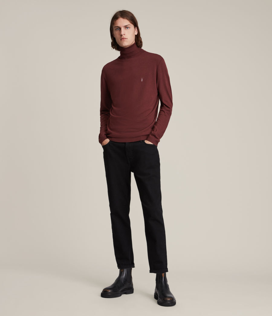 Mens Parlour Roll Neck Top (charred_red) - Image 3