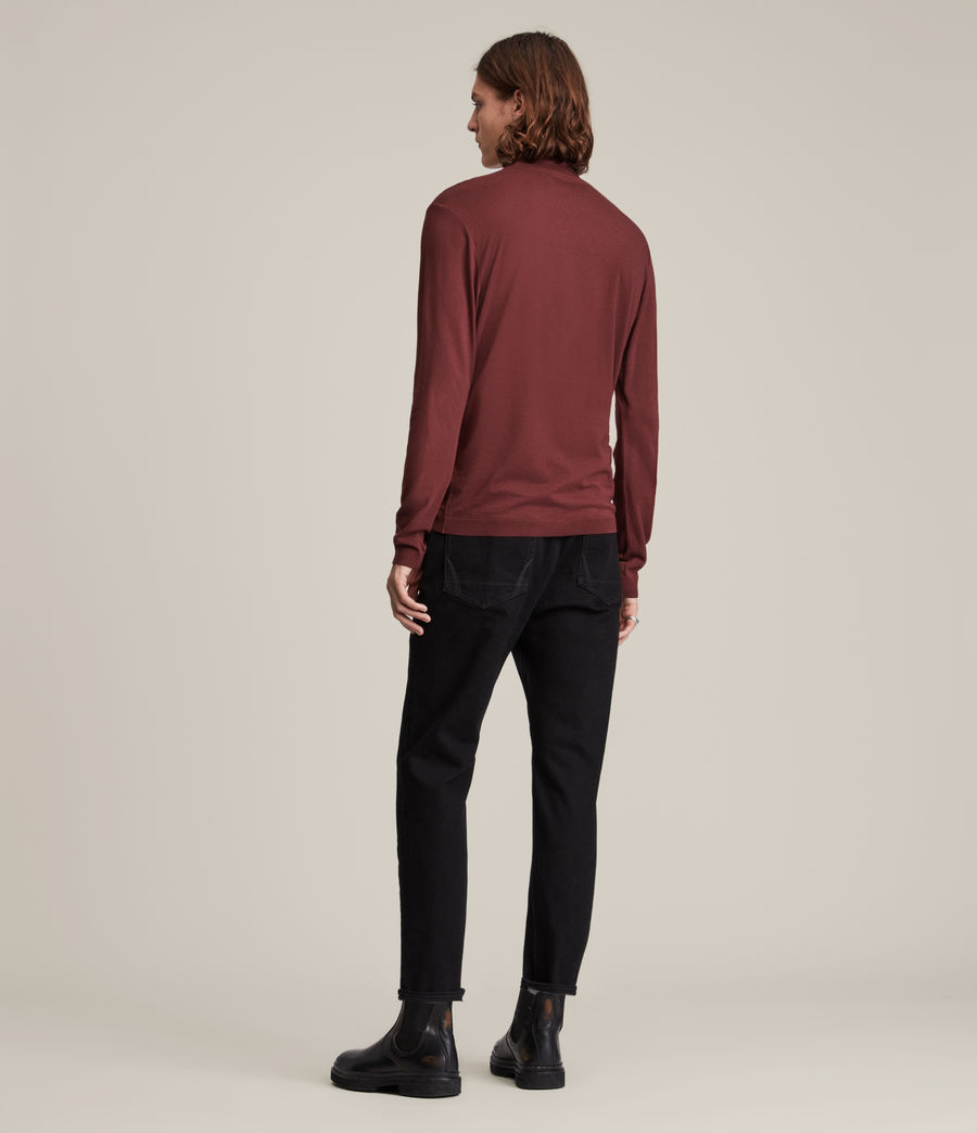 Mens Parlour Roll Neck Top (charred_red) - Image 4