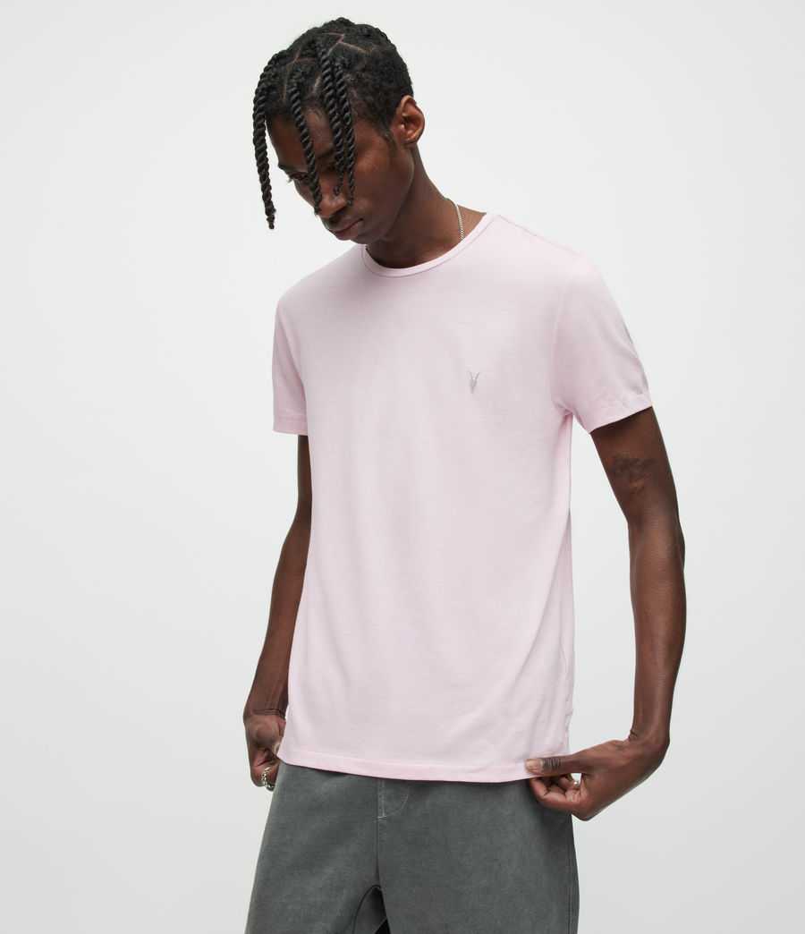 Hommes Pack de 3 T-Shirts Tonic (pink_wht_ash_blue) - Image 4