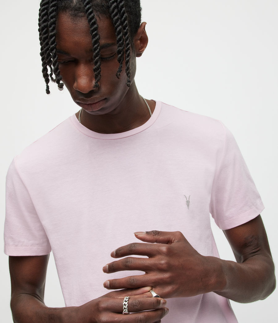 Hommes Pack de 3 T-Shirts Tonic (pink_wht_ash_blue) - Image 5