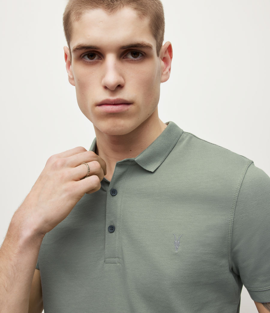 Mens Reform Short Sleeve Polo Shirt (soft_green) - Image 2