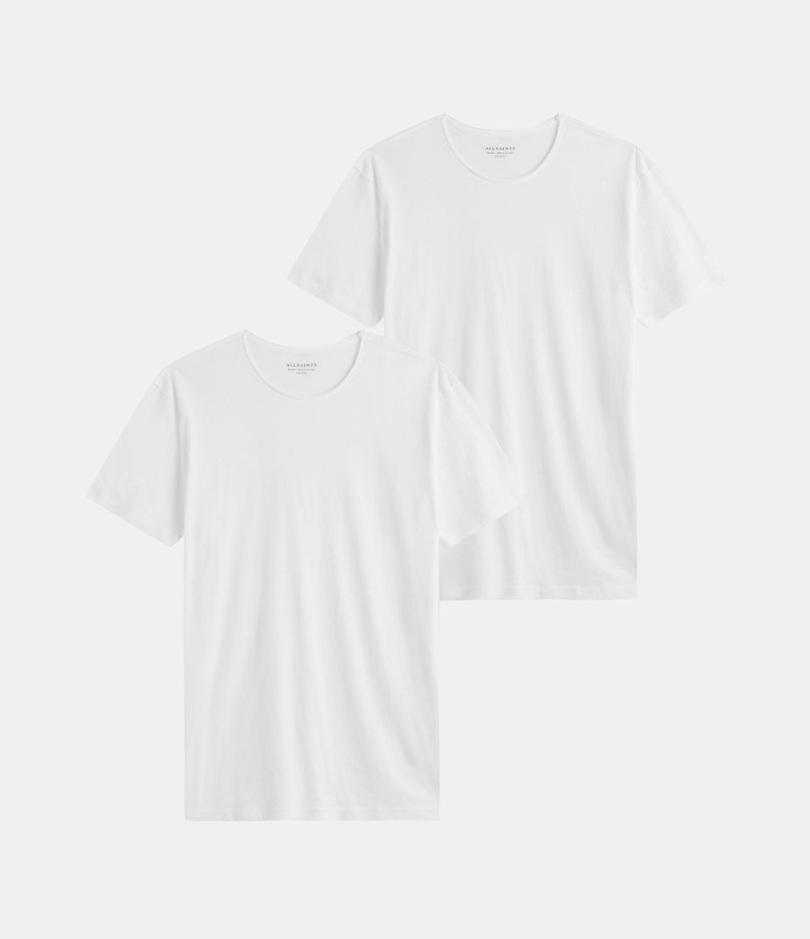 Mens Figure Crew 2 Pack T-Shirts (white) - Image 1