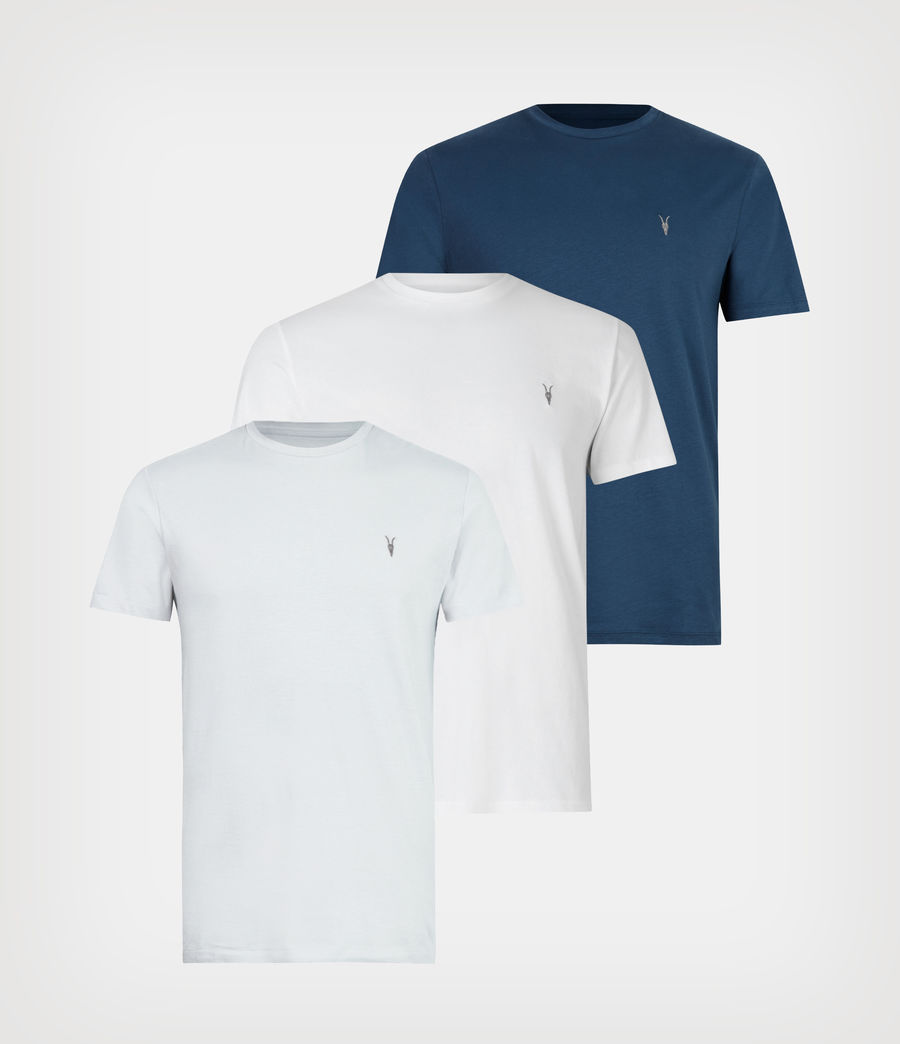 Men's Brace Crew T-Shirt 3 Pack (blu_powder_blu_wht) - Image 1