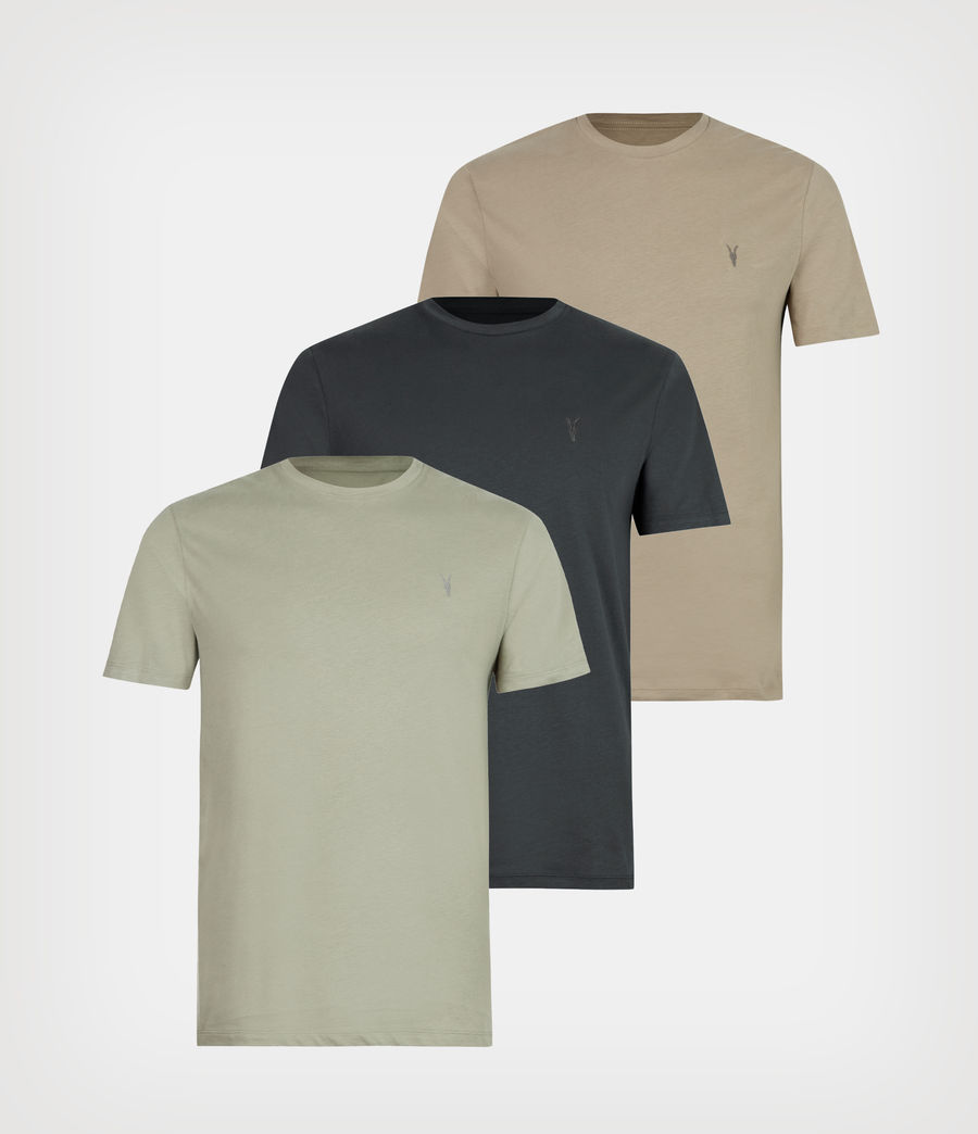 Men's Brace Crew T-Shirt 3 Pack (taup_cnder_ml_mink) - Image 1