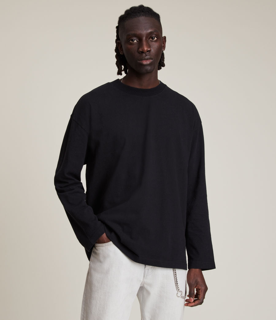 Herren Kyan Long Sleeve T-Shirt (black) - Image 1