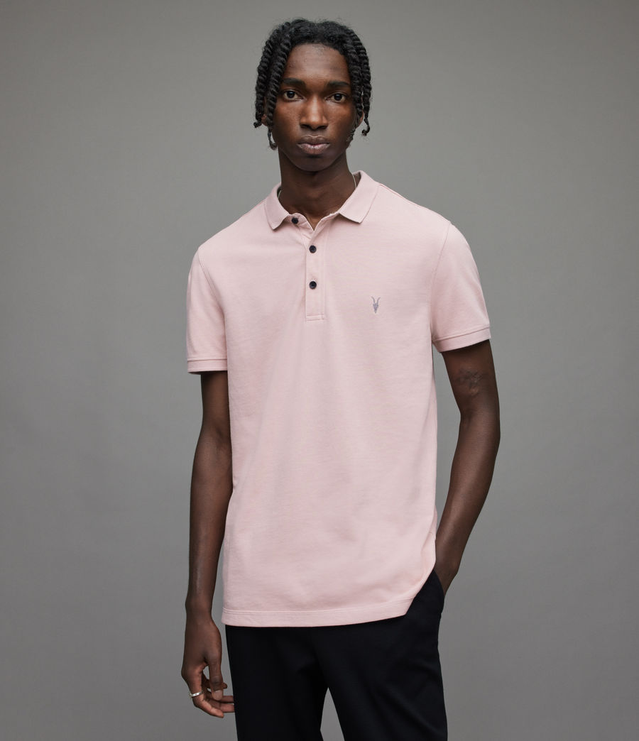 Mens Reform Short Sleeve Polo Shirt (faded_mauve_pink) - Image 1