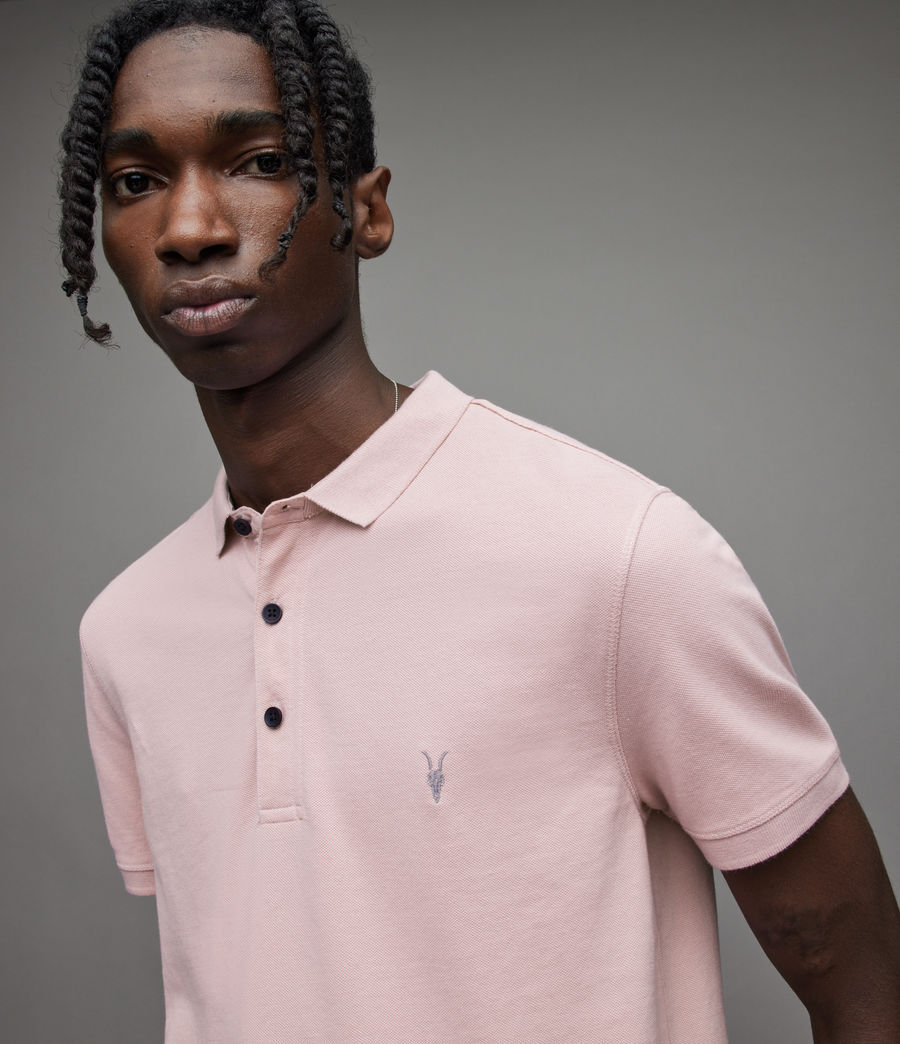 Mens Reform Short Sleeve Polo Shirt (faded_mauve_pink) - Image 2