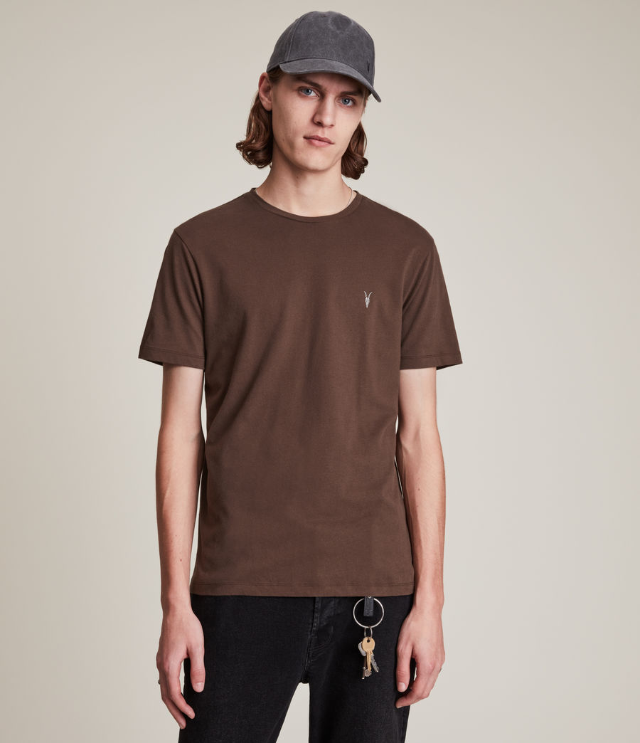 Men's Brace Crew T-Shirt (juniper_brown) - Image 1