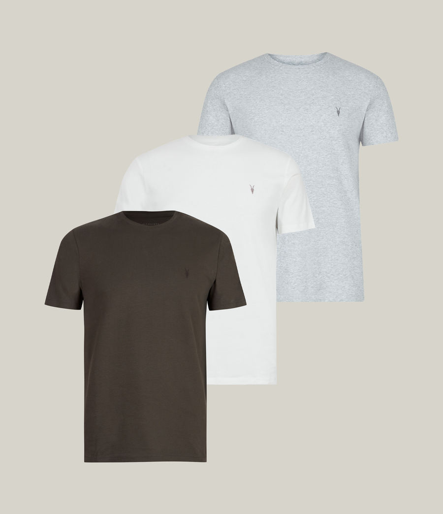 Men's Brace Crew 3 Pack T-Shirts (tarragon_opt_gr_ml) - Image 1