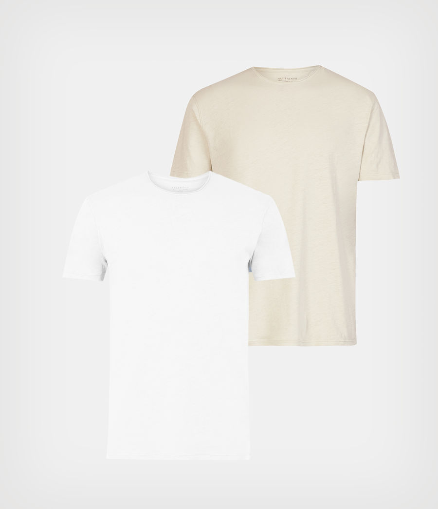 Men's Figure Crew T-Shirts 2 Pack (clifftop_opt_white) - Image 1