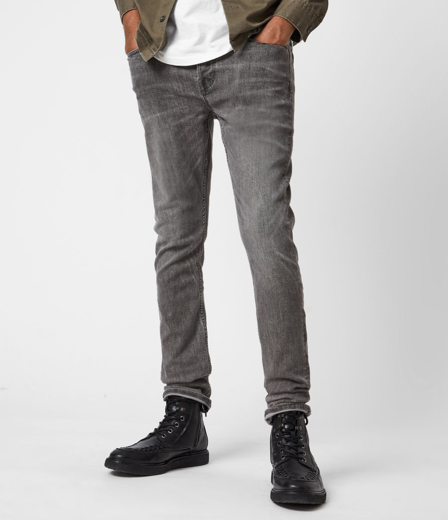 Herren Cigarette Skinny Jeans, Dunkles Grau (dark_grey) - Image 1