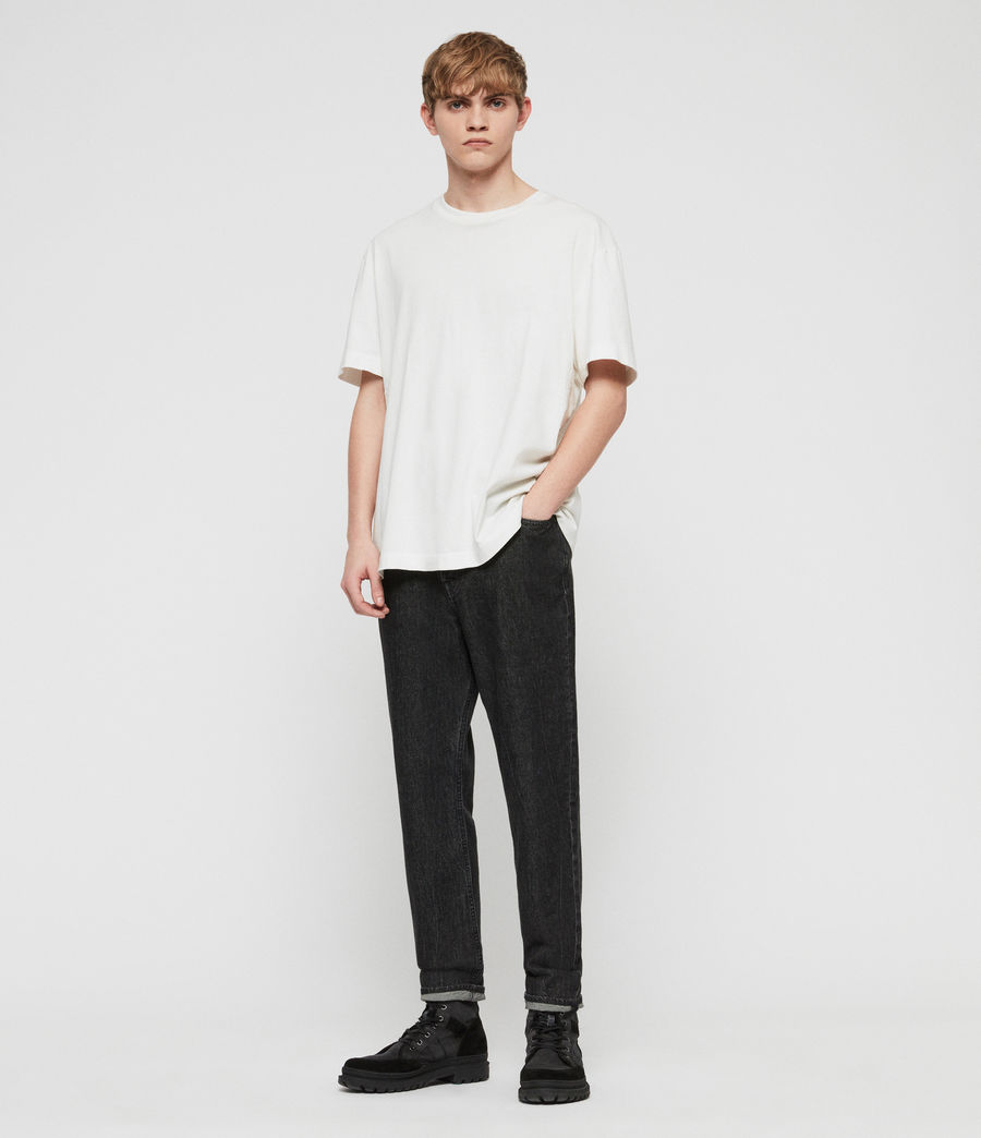 ALLSAINTS US: Mens Ridge Tapered Jeans, Washed Black (washed_black)