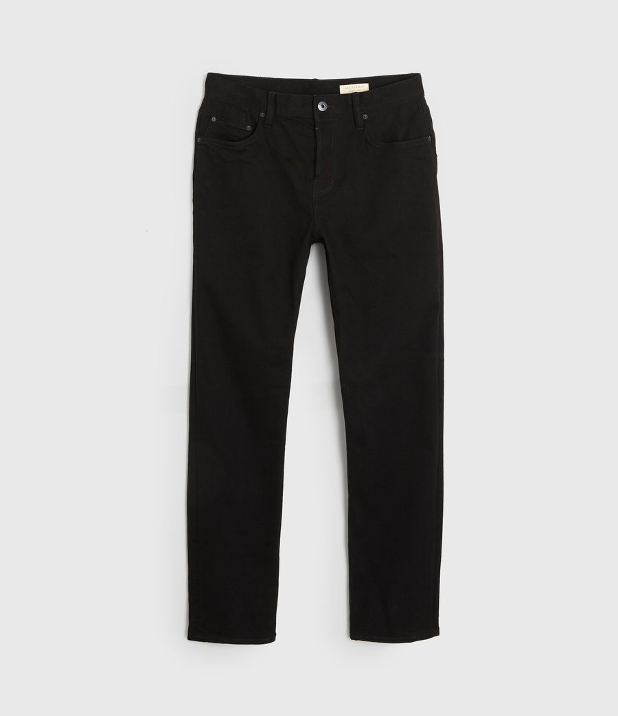 ALLSAINTS UK: Mens Carter Straight Jeans, Jet Black (jet_black)