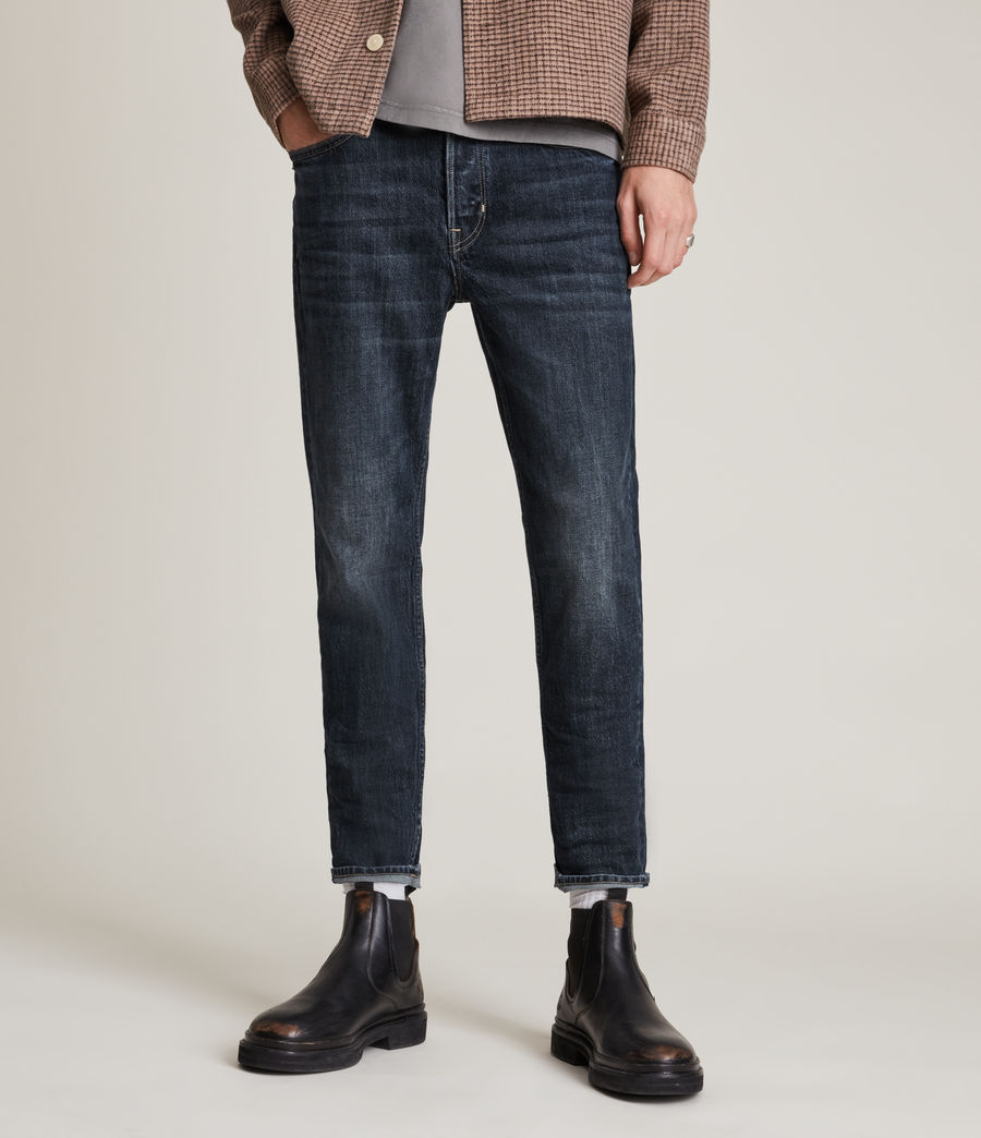 Men's Jack Cropped Tapered Jeans (dark_indigo) - Image 1