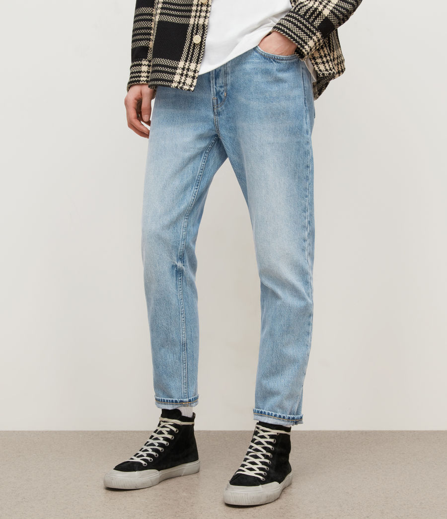 Men's Jack Cropped Tapered Jeans (light_indigo) - Image 1