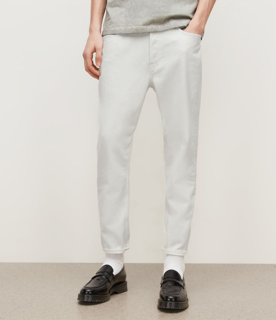 Mens Jack Cropped Tapered Jeans (white) - Image 1