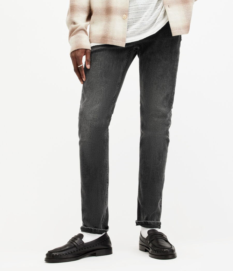 Herren Cigarette Skinny Jeans (washed_black) - Image 1