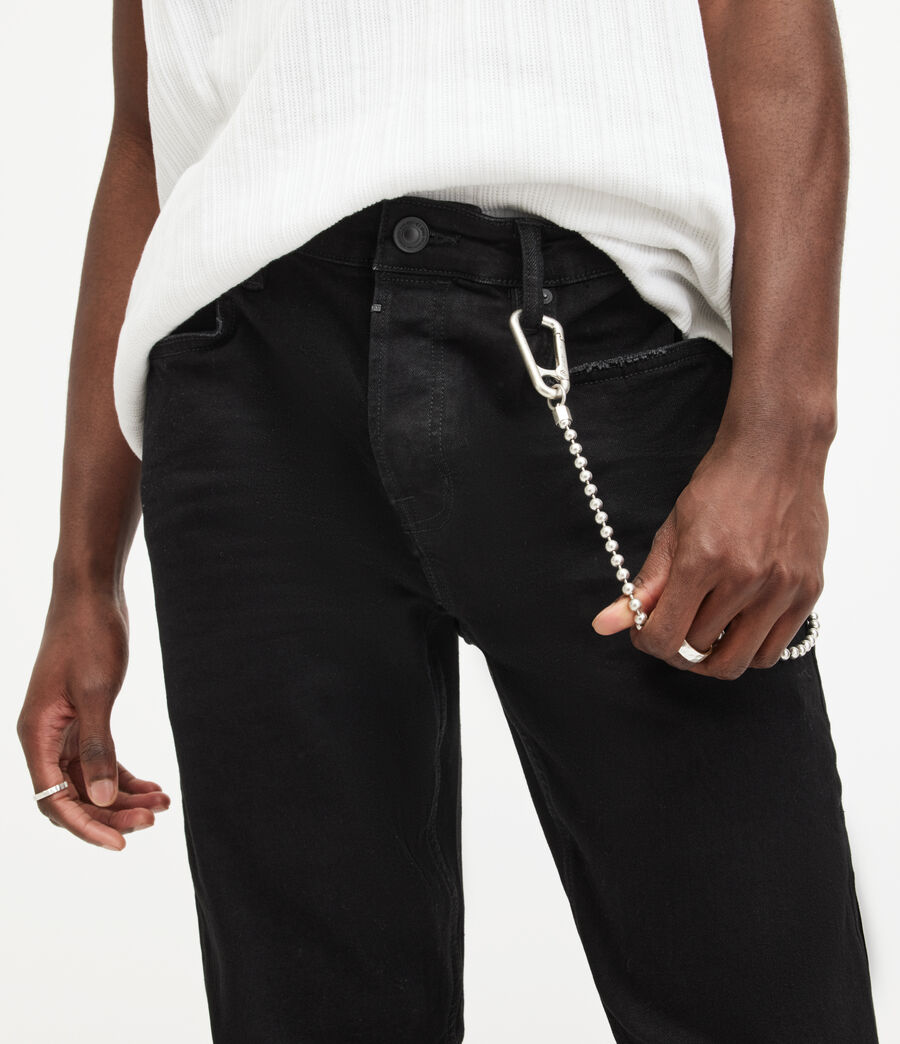 Men's Cigarette Skinny Jeans (jet_black) - Image 3