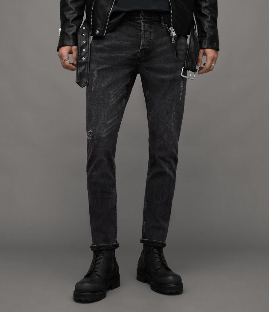 Mens Rex Slim Jeans (washed_black) - Image 1
