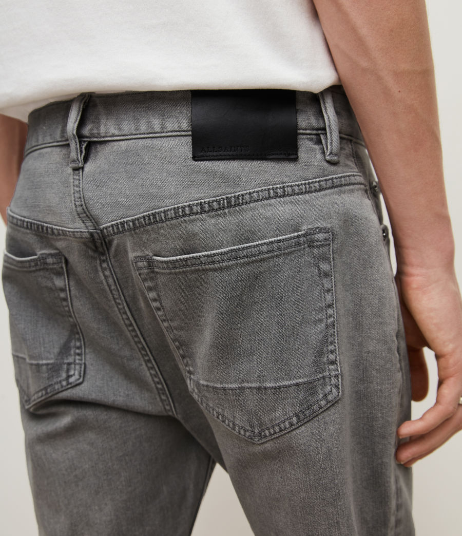 Mens Dean Cropped Slim Jeans (grey) - Image 4