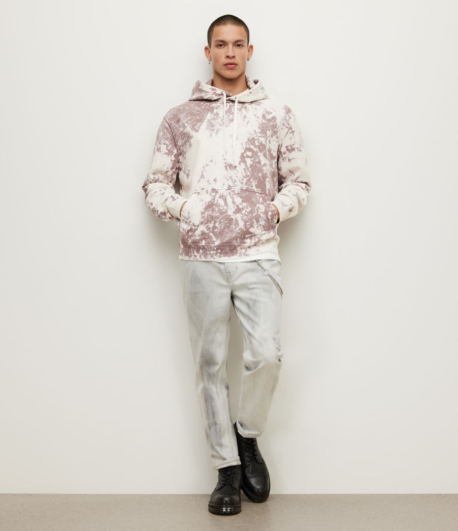 Mens Ace Pullover Bleach Dyed Hoodie (aster_lilac) - Image 3