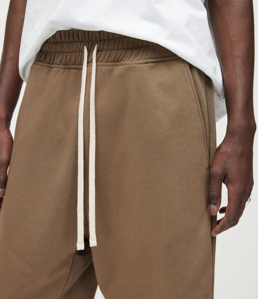 Mens Helix Sweat Shorts (ash_khaki_brown) - Image 3