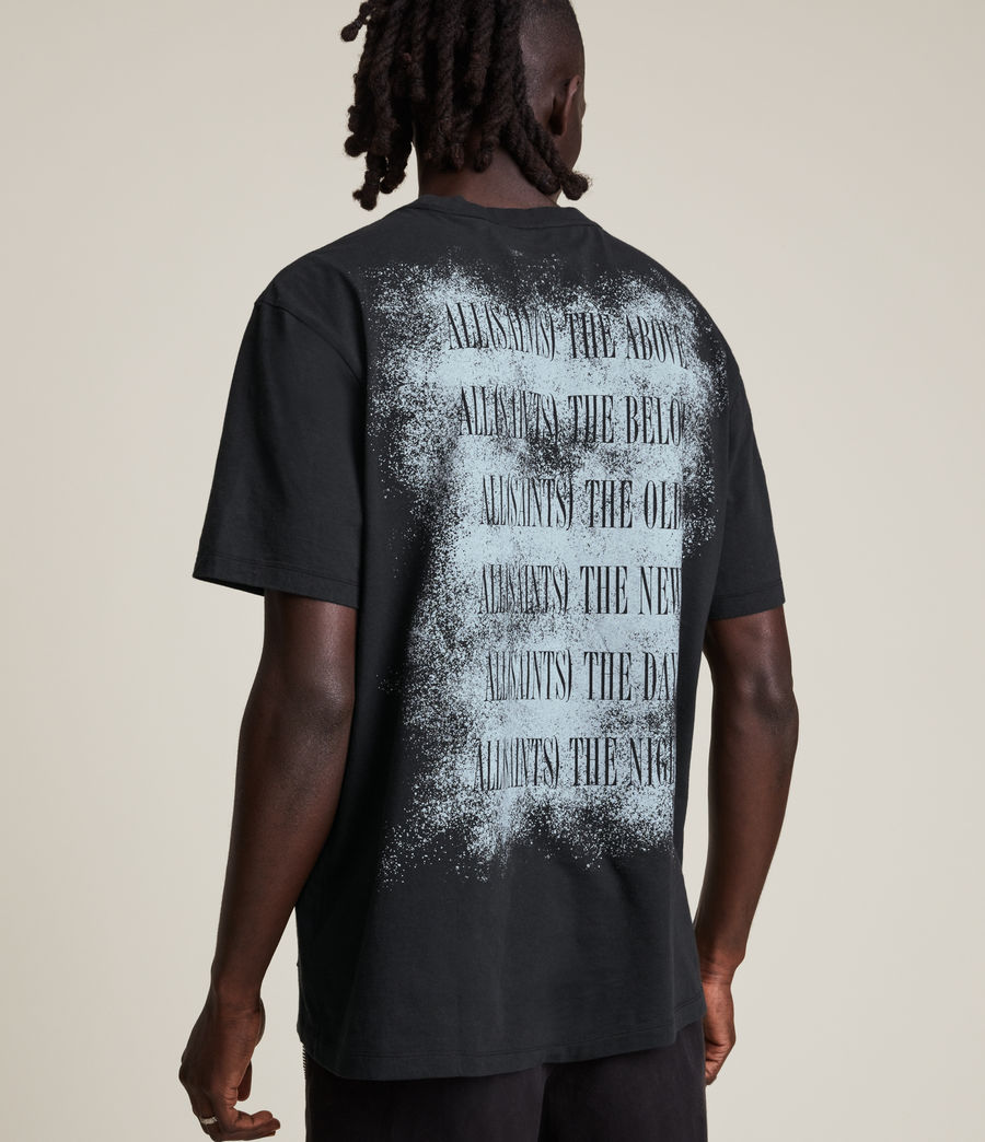 Mens Shadow Stamp Crew T-Shirt (jet_black) - Image 1