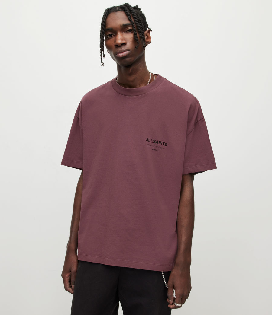 Mens Underground Oversized Crew T-Shirt (sage_purple) - Image 1