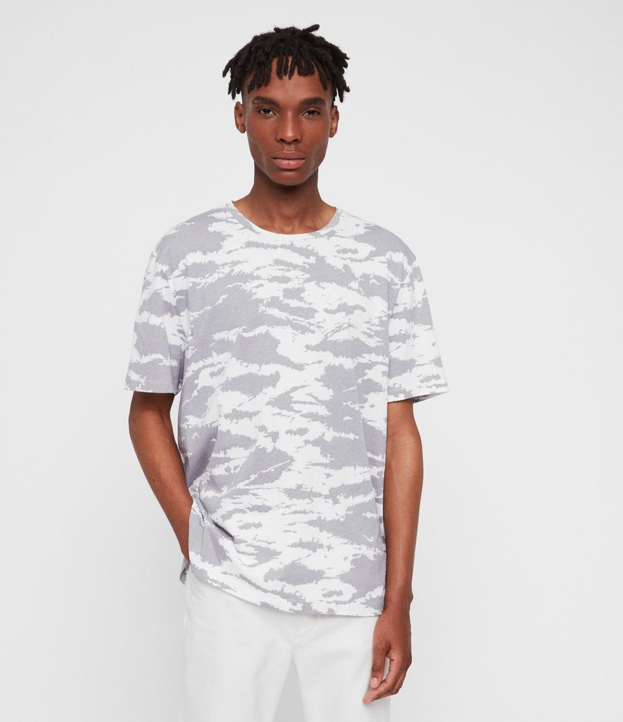 ALLSAINTS UK Mens Eiger Crew T Shirt  optic white grey 