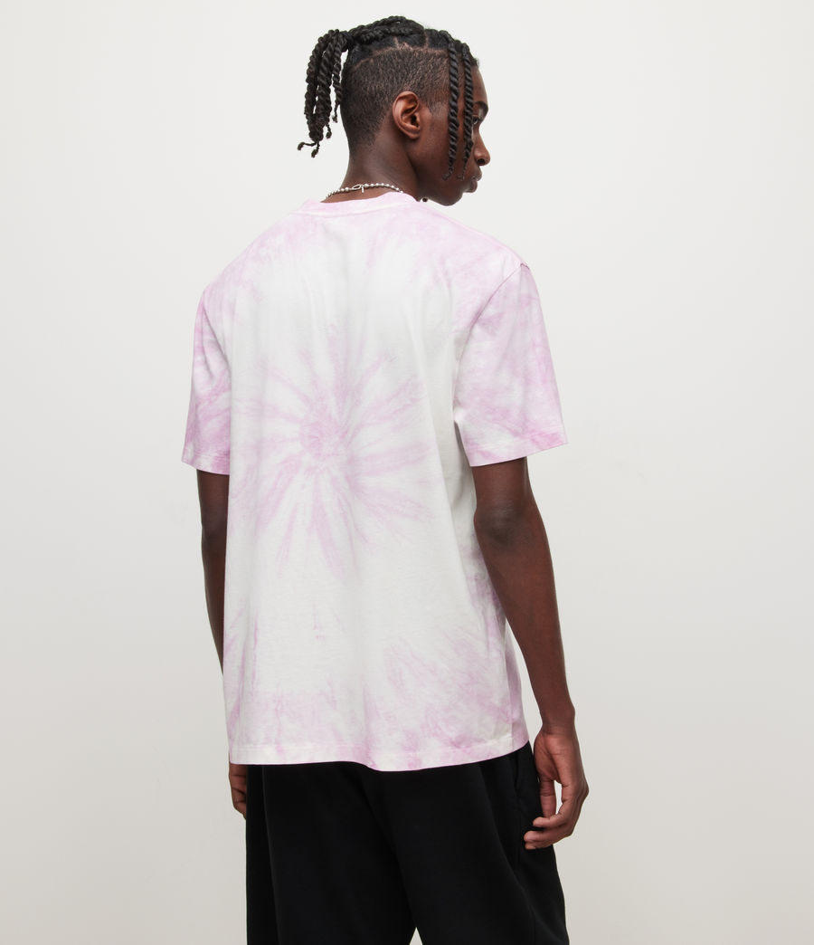 Mens Colten Tie Dye T-Shirt (cloud_white_pink) - Image 5