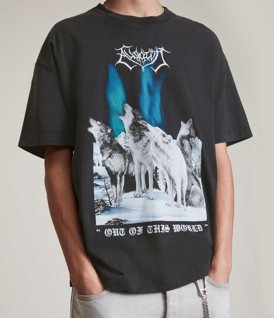 Men's Howl Organic Cotton Crew T-Shirt (jet_black) - Image 2