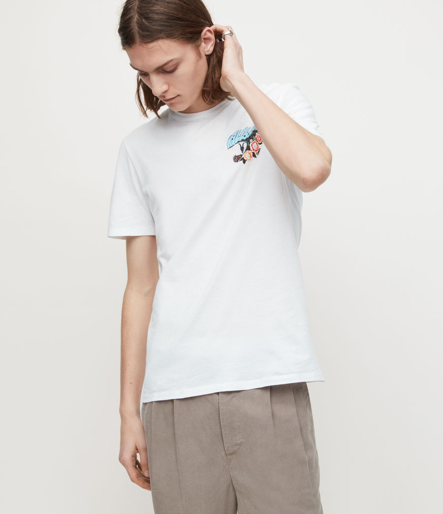 Herren Pitch Brace Crew T-Shirt (optic_white) - Image 4