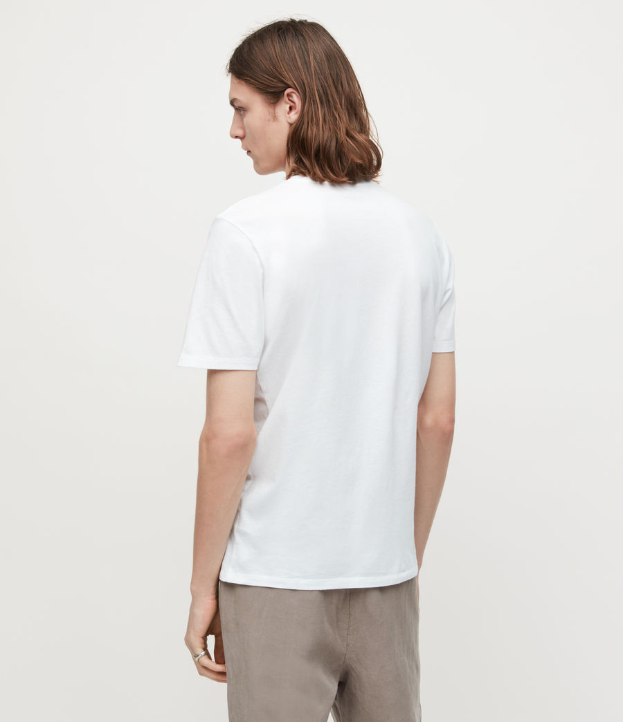 Herren Pitch Brace Crew T-Shirt (optic_white) - Image 5