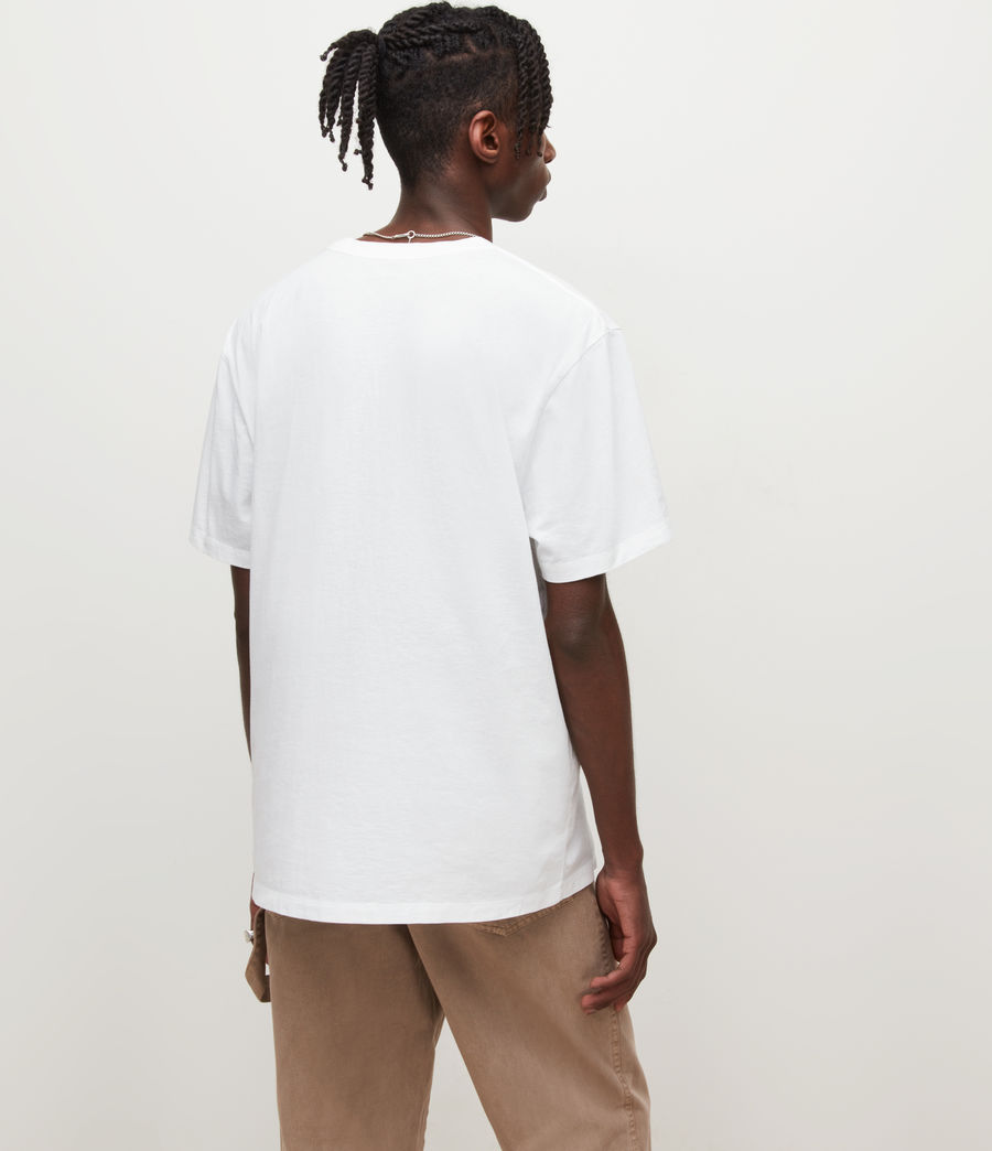 Mens Shaka Crew T-Shirt (optic_white) - Image 4