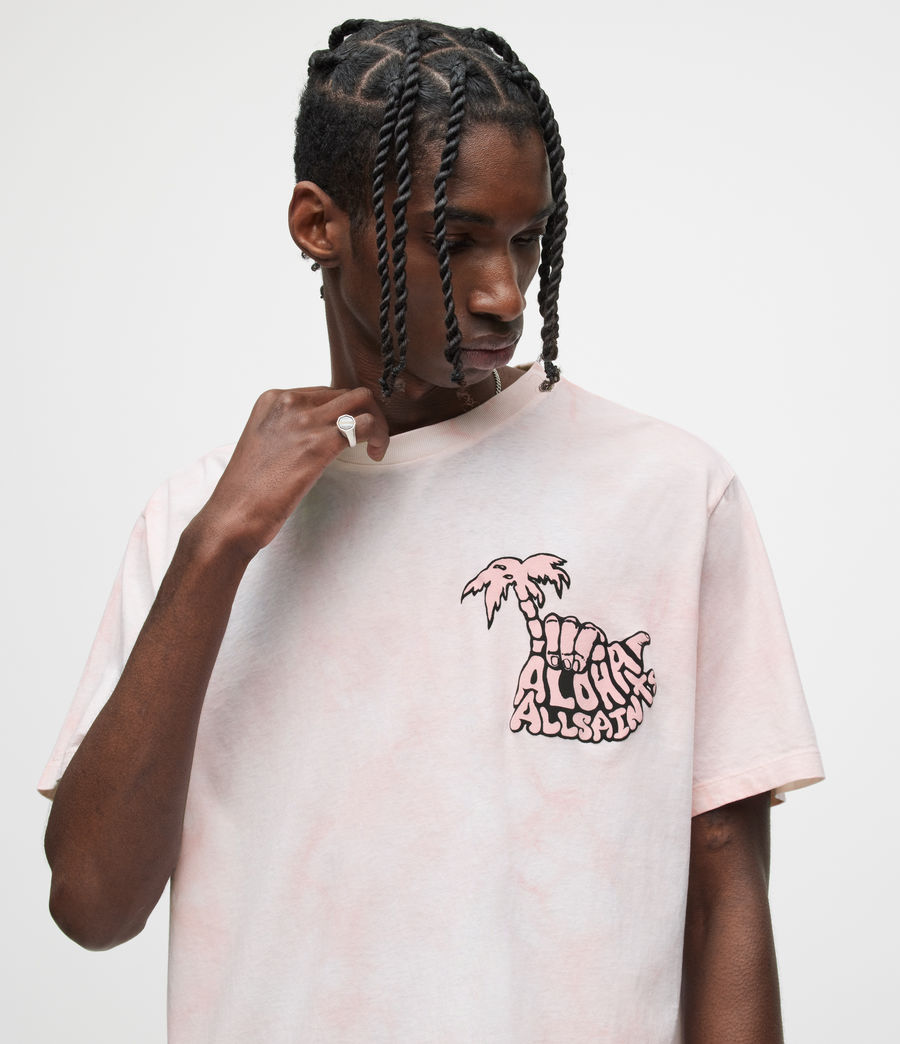 Mens Shaka Crew T-Shirt (teaberry_pink) - Image 2