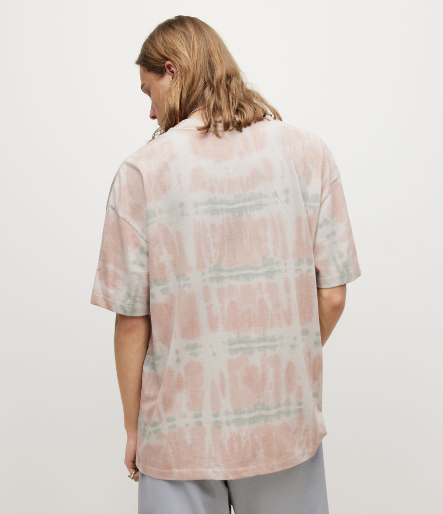 Hommes Mount Tie Dye Crew T-Shirt (smoked_gry_pnk_grn) - Image 4