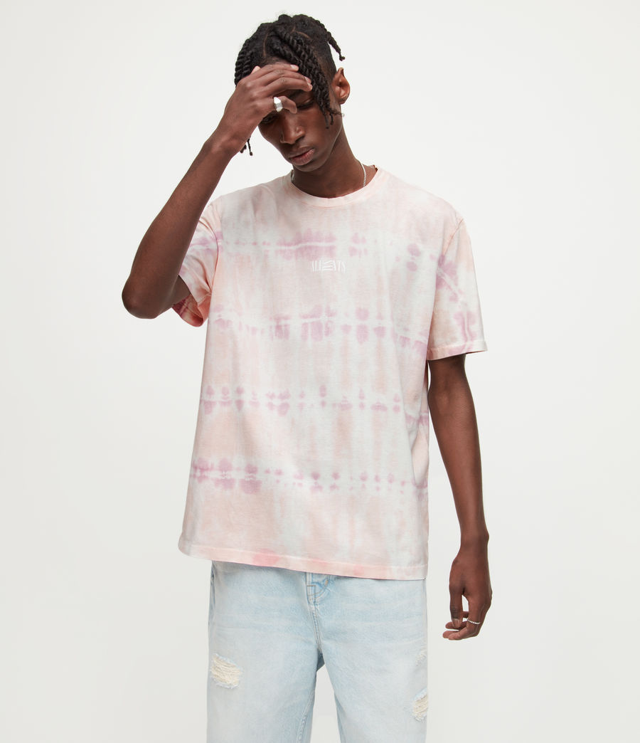 Mens Montie Tie Dye T-Shirt (cloud_wht_pink_pnk) - Image 3