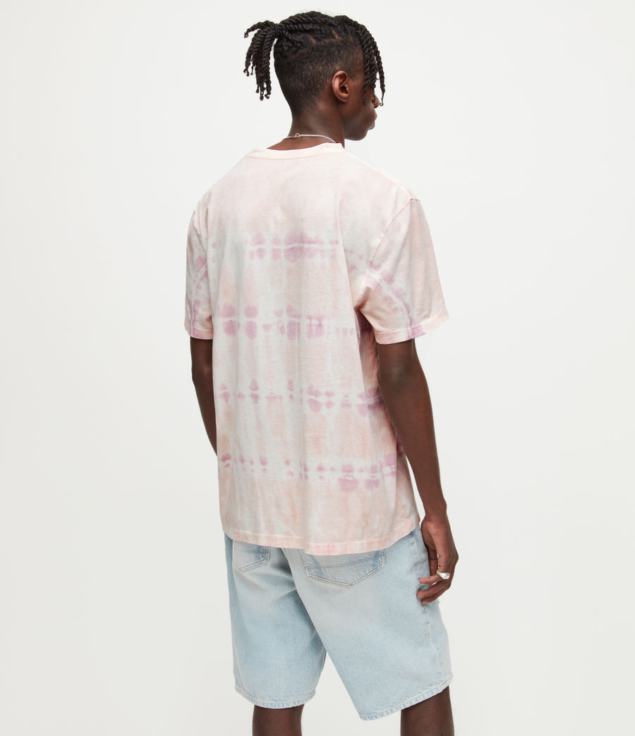 Mens Montie Tie Dye T-Shirt (cloud_wht_pink_pnk) - Image 5
