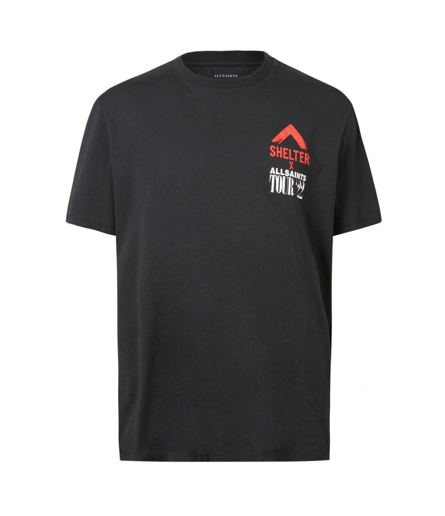 Hommes T-Shirt Caritatif Unisexe AllSaints X Shelter (jet_black) - Image 1